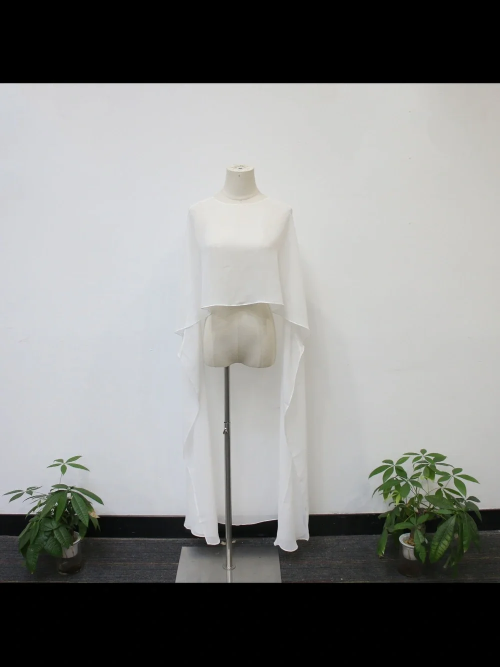 White long bridal cape